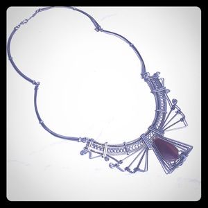 sterling silver necklace with agate handmade